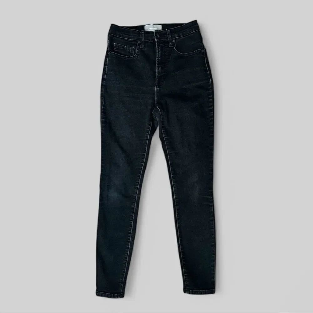 Everlane High Rise Skinny Ankle Jean Faded Black Size 27
